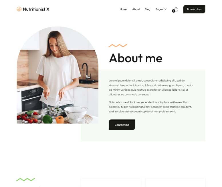 About Page - Nutritionist X Webflow Template