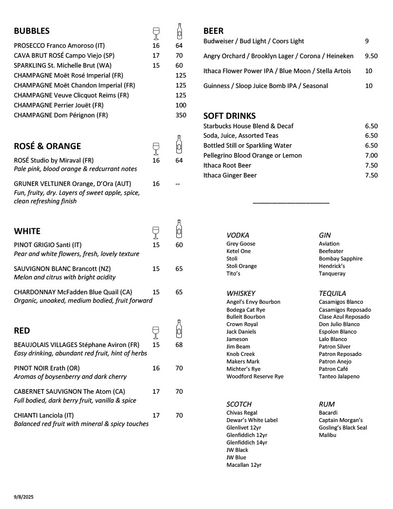 Gotham menu