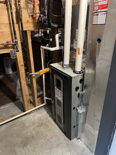 New high-efficiency furnace installed in a Coquitlam home