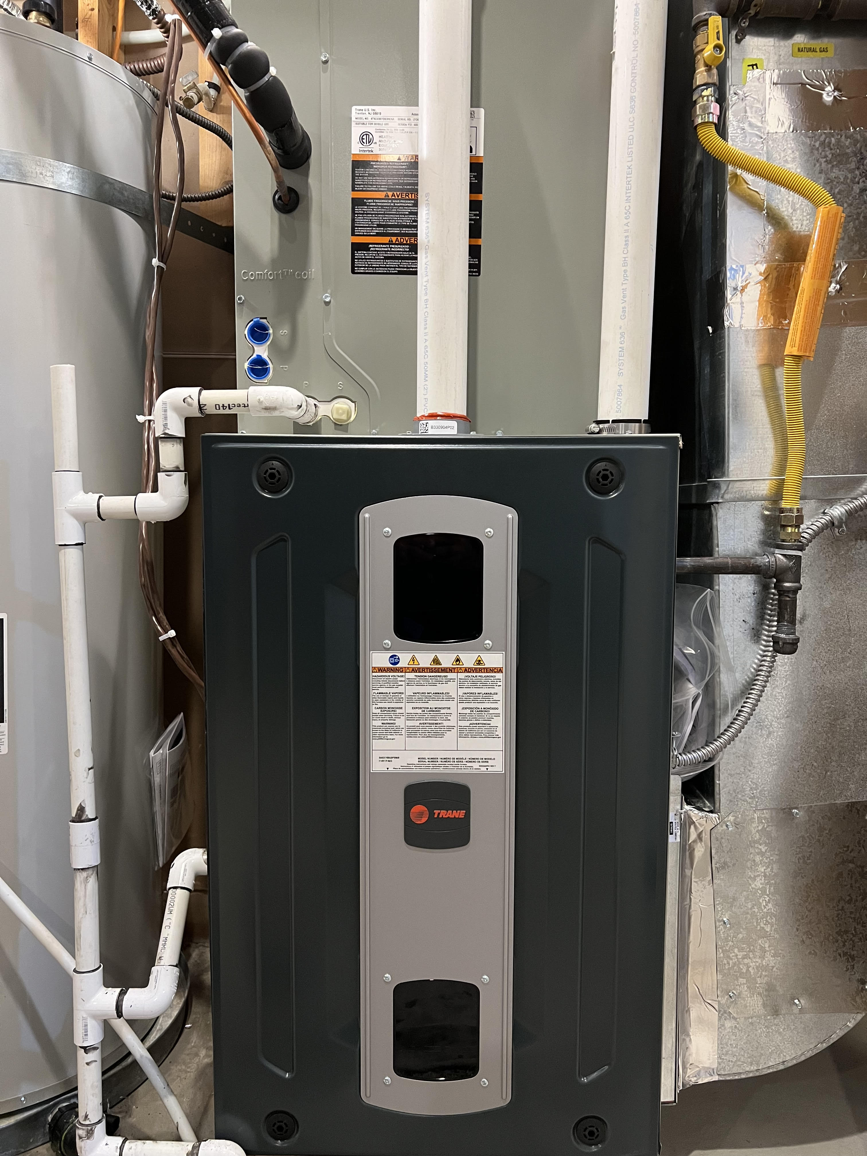 High-efficiency furnace professionally installed in a Coquitlam home