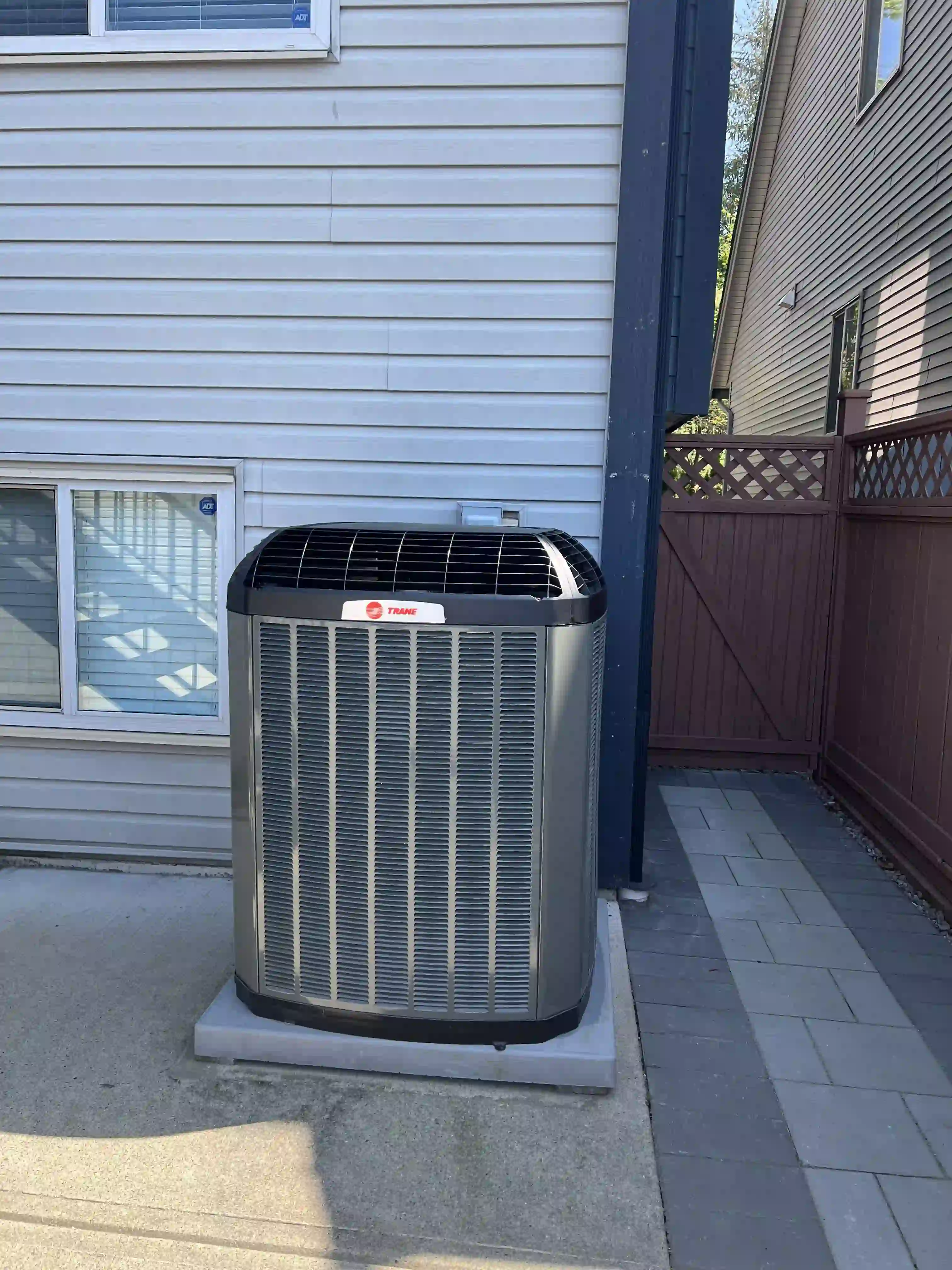 AC installation with matched indoor coil and refrigerant line connections