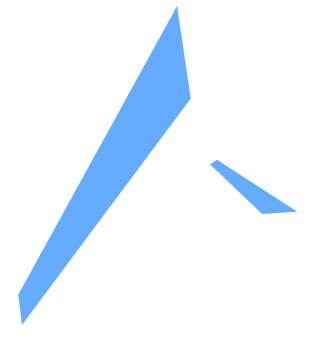 Solid blue square centered on a white background.