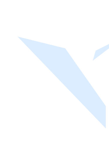 Abstract light blue geometric shapes arranged on a transparent background.