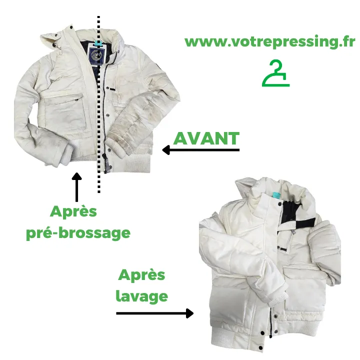 Doucoune avant après pré-brossage intégral