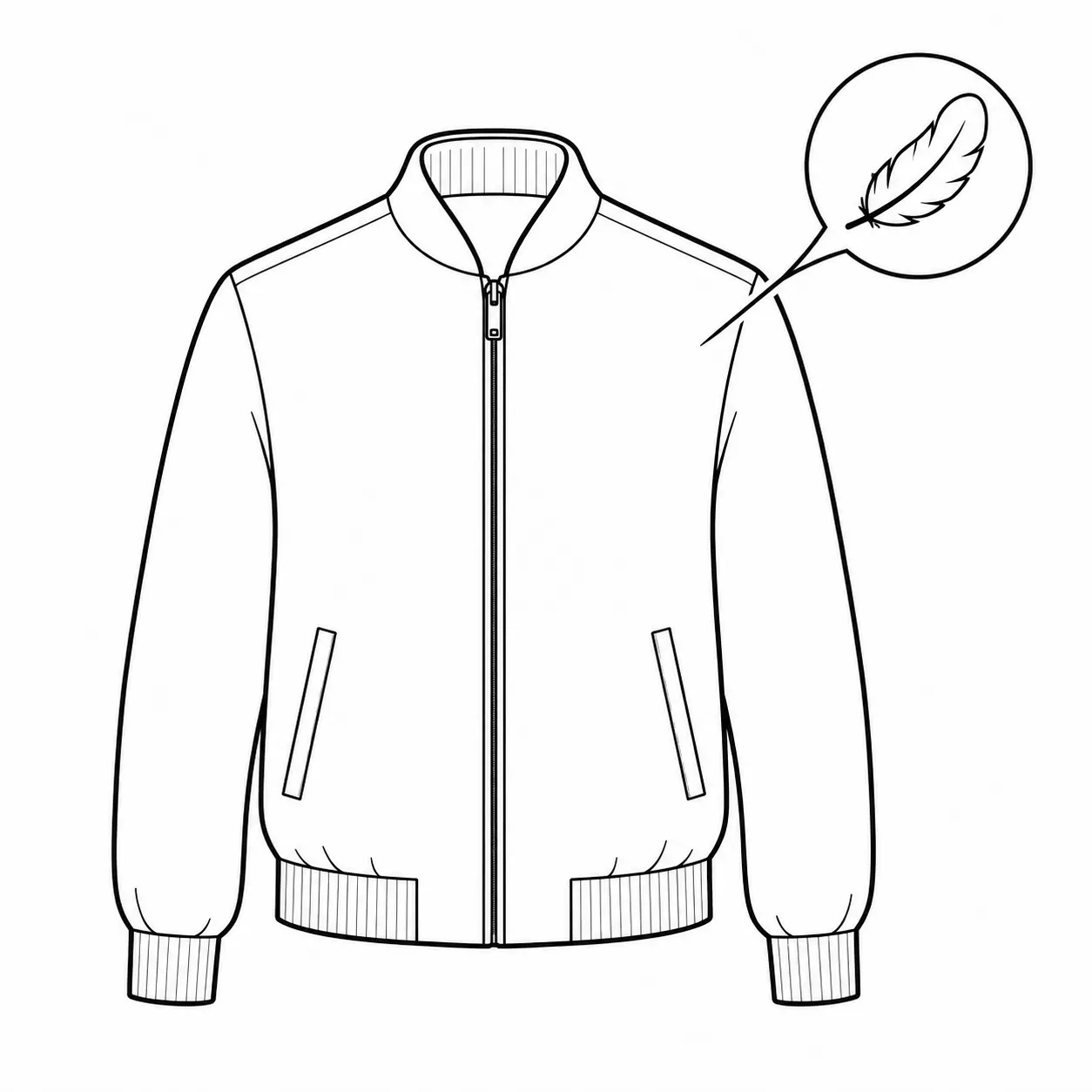 Icône blouson plume pressing à Lyon avec nettoyage professionnel et entretien textile