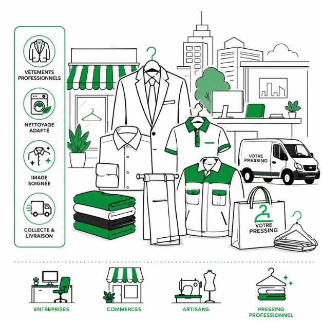 Entreprise; commerces et vêtements professionnels