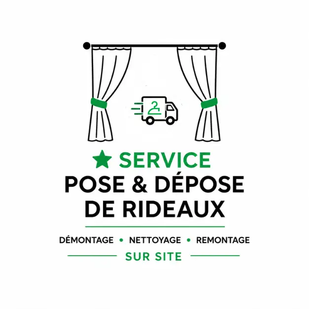 Service pose et dépose de rideaux