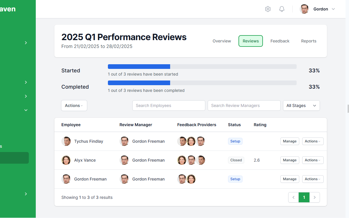 Dashboard mockup