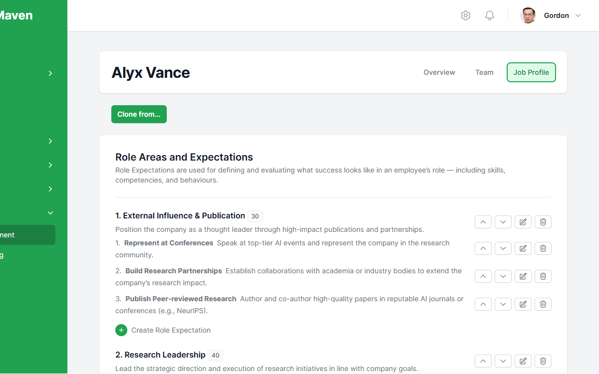 Dashboard mockup