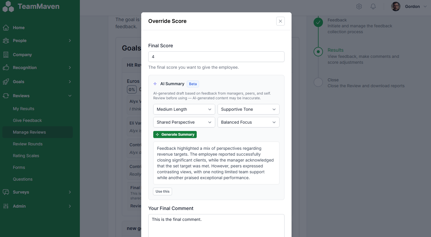 Dashboard mockup