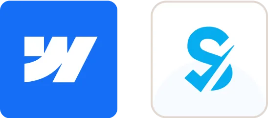 Logo Webflow et SimplyBook.me