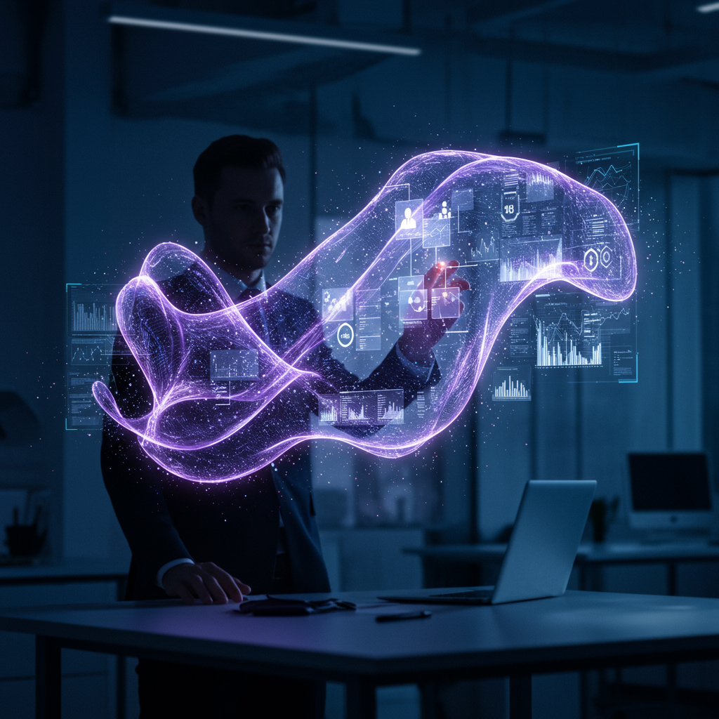 Illustration d’une interface IA métier sur mesure utilisée par une entreprise française