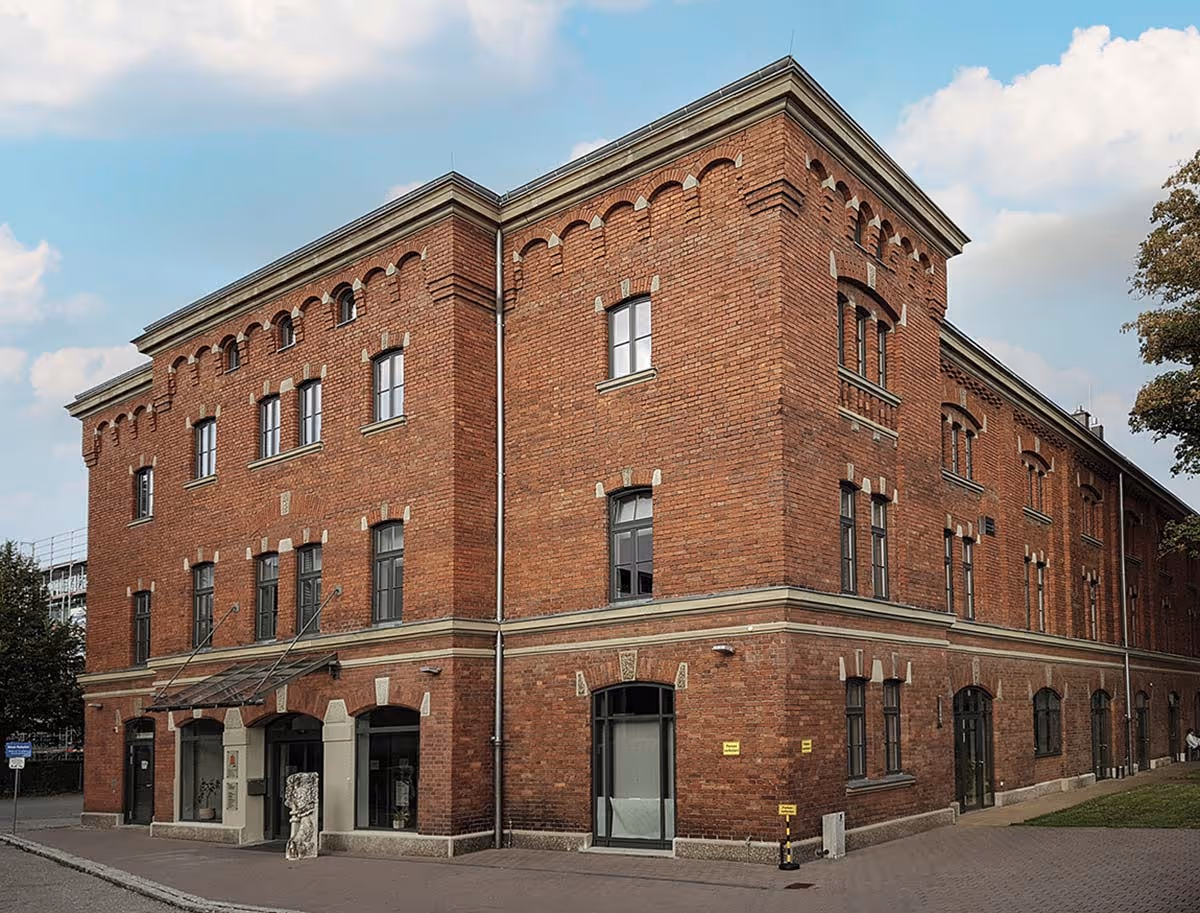 historisches Backsteinhaus Bürogebäude, Standort von I*AM in Augsburg