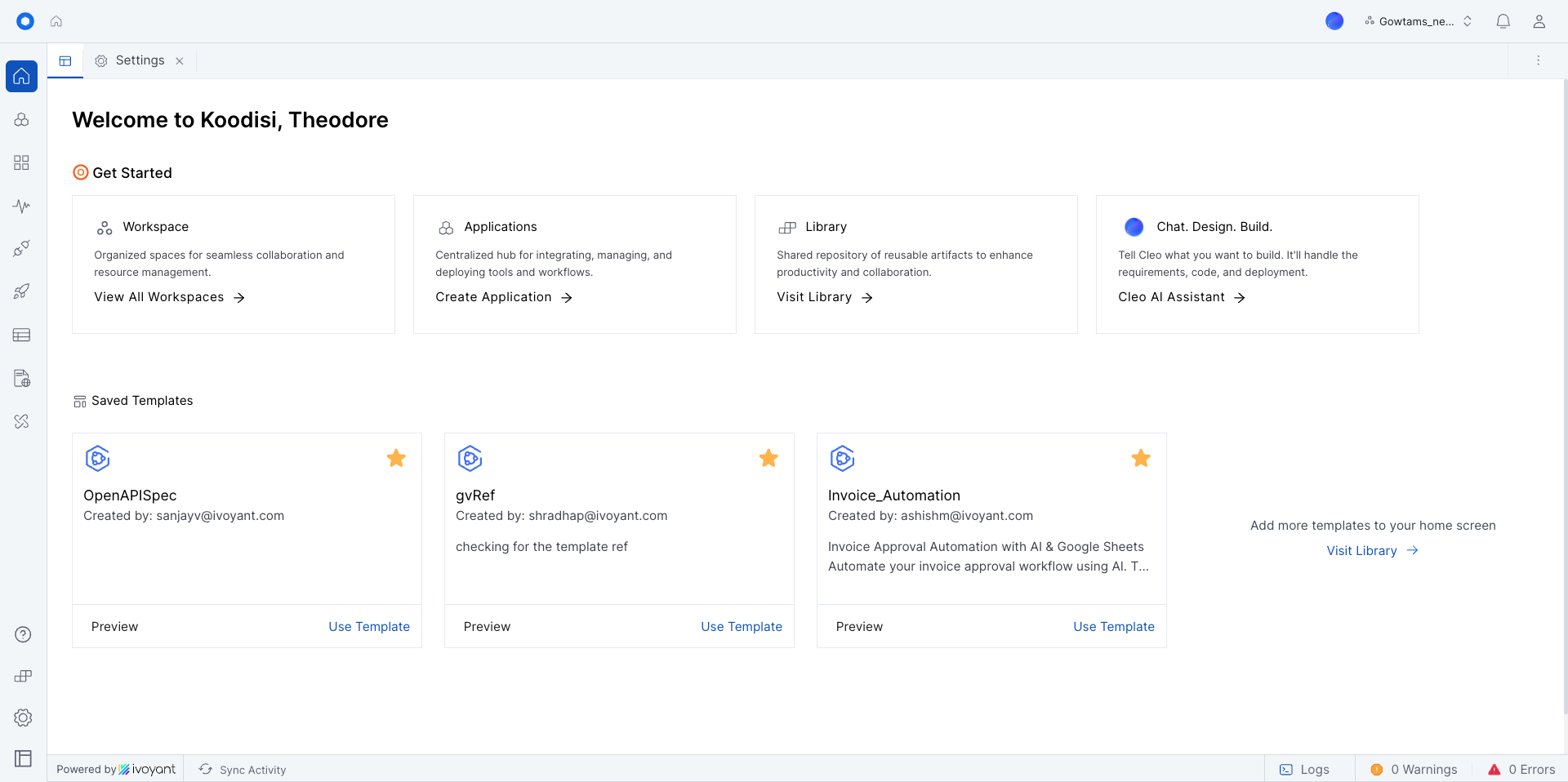 koodisi dashboard