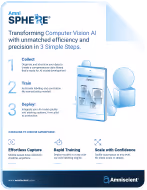Amnisphere overview showing 3 steps: Train with high-quality data, Validate with sample endpoints tested rapidly, and Deploy for real-time confident insights.
