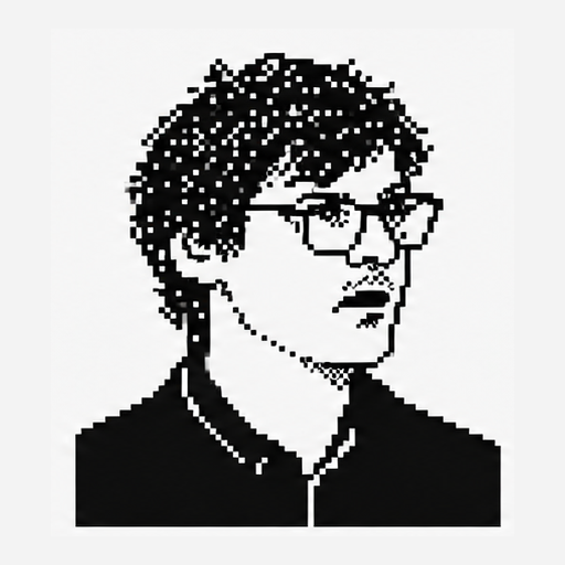 Pixel portrait of Sam