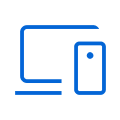 Et nettbrett og en telefon, som illustrerer Styreplan-appens tilgjengelighet på alle enheter (iOS og Android)