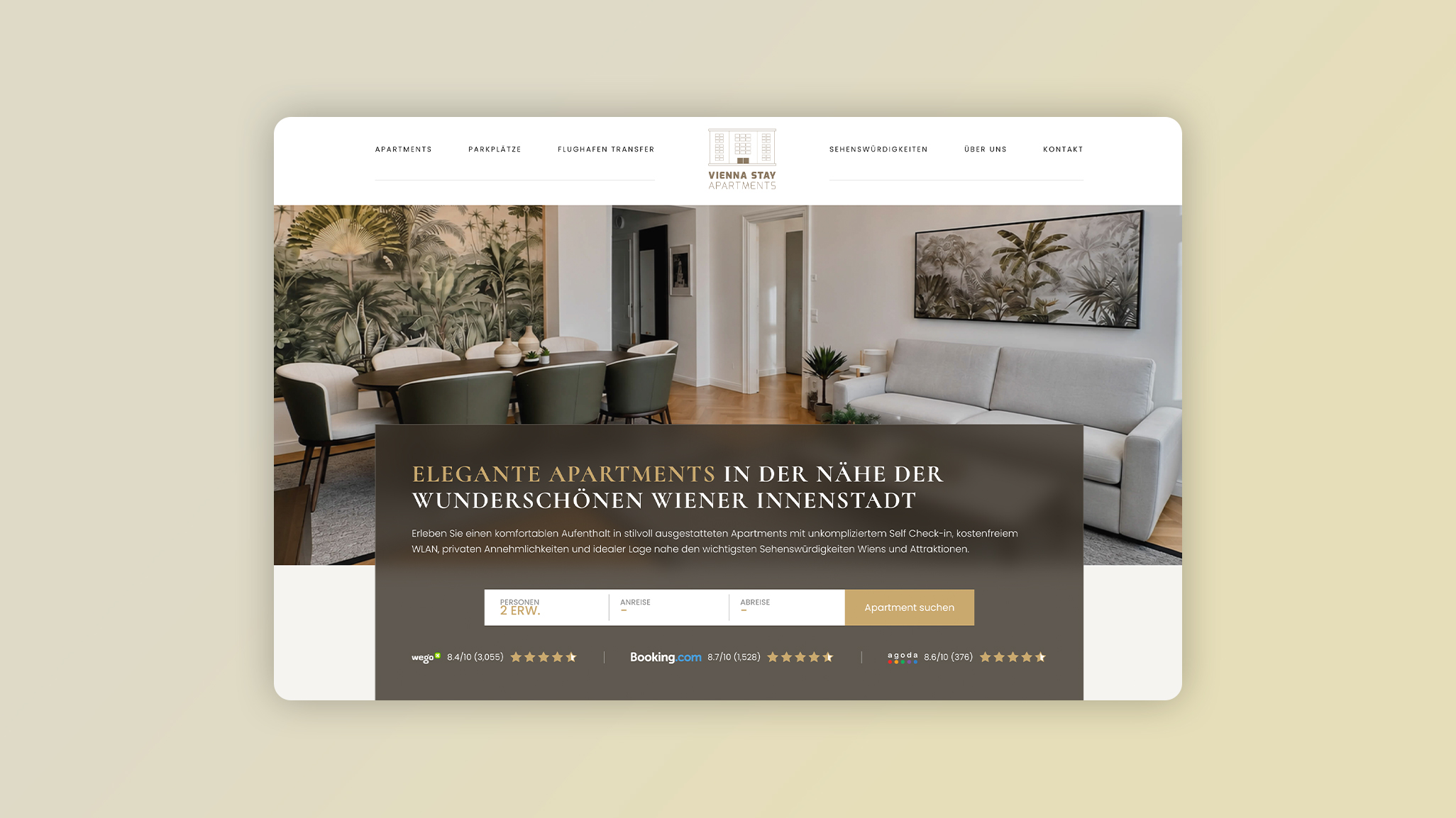 Vienna Stay Apartments | Webseite Referenz