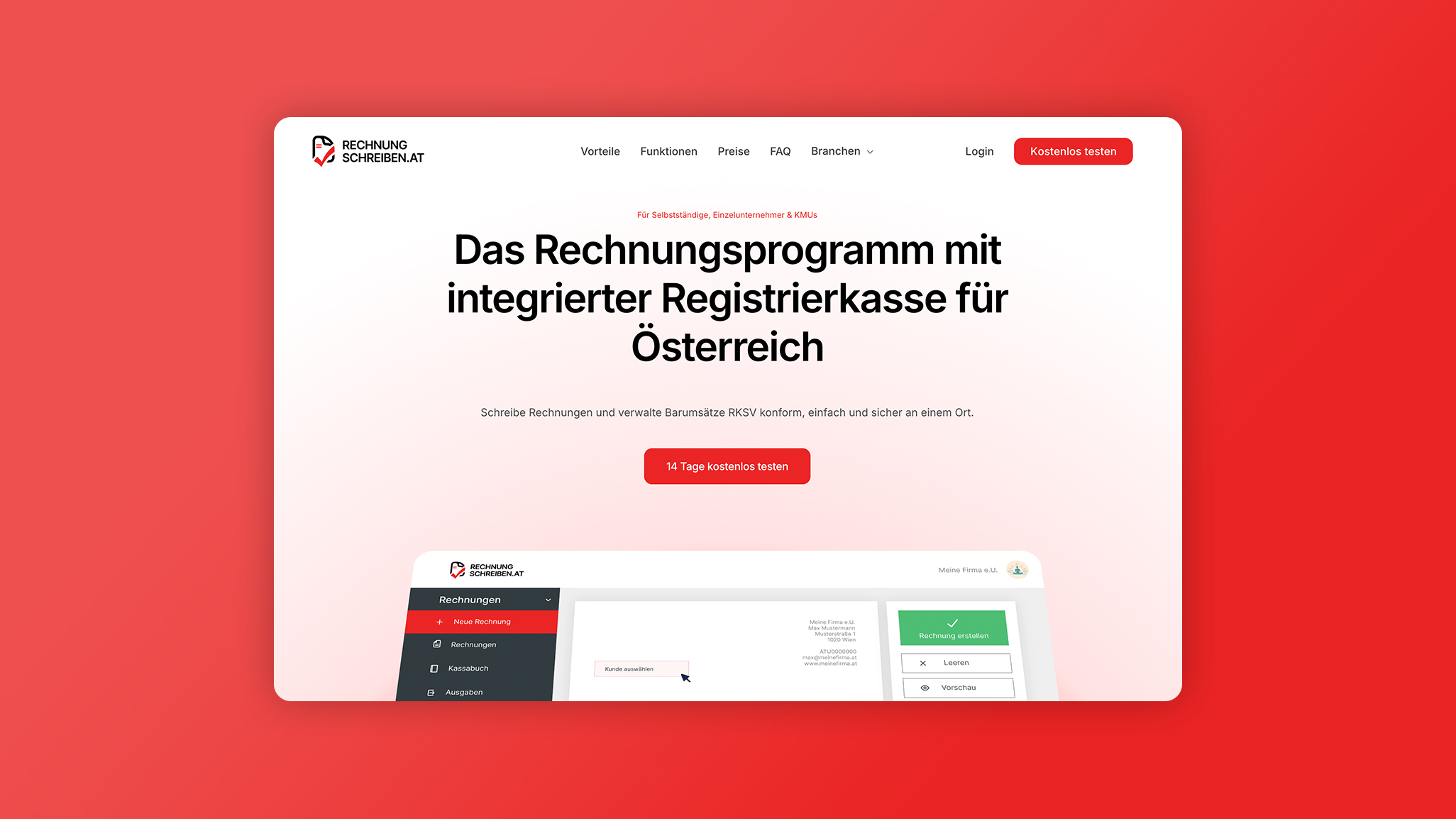 Rechnung-Schreiben.at | Webseite Referenz