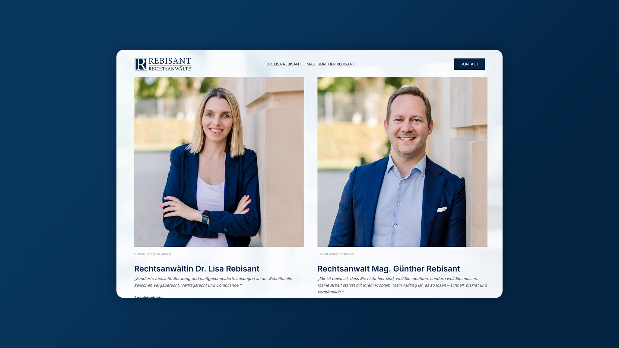 Rebisant Rechtsanwälte | Webseite Referenz