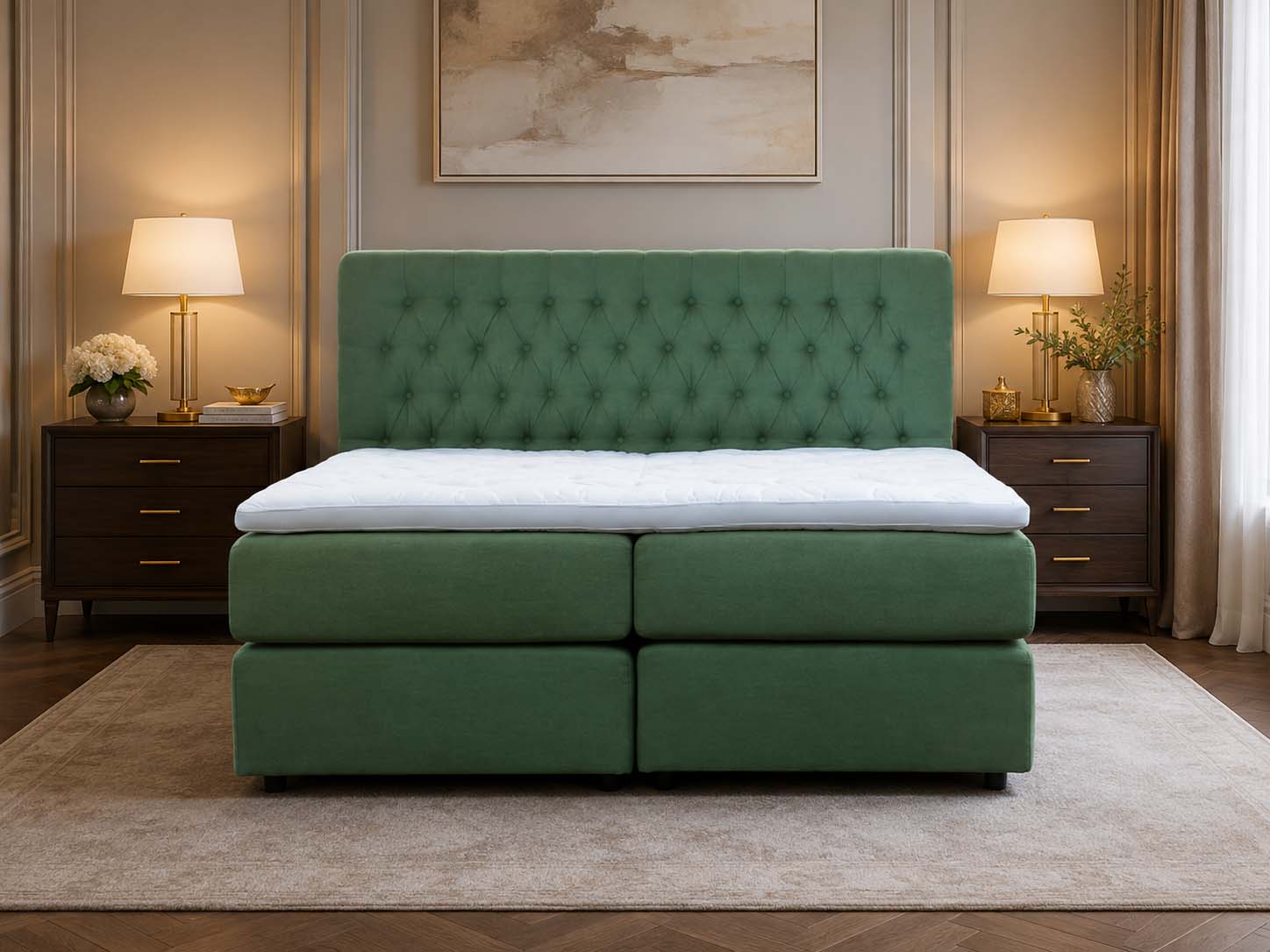 Groene stijlvolle boxspring van Dorbien Beds Nature