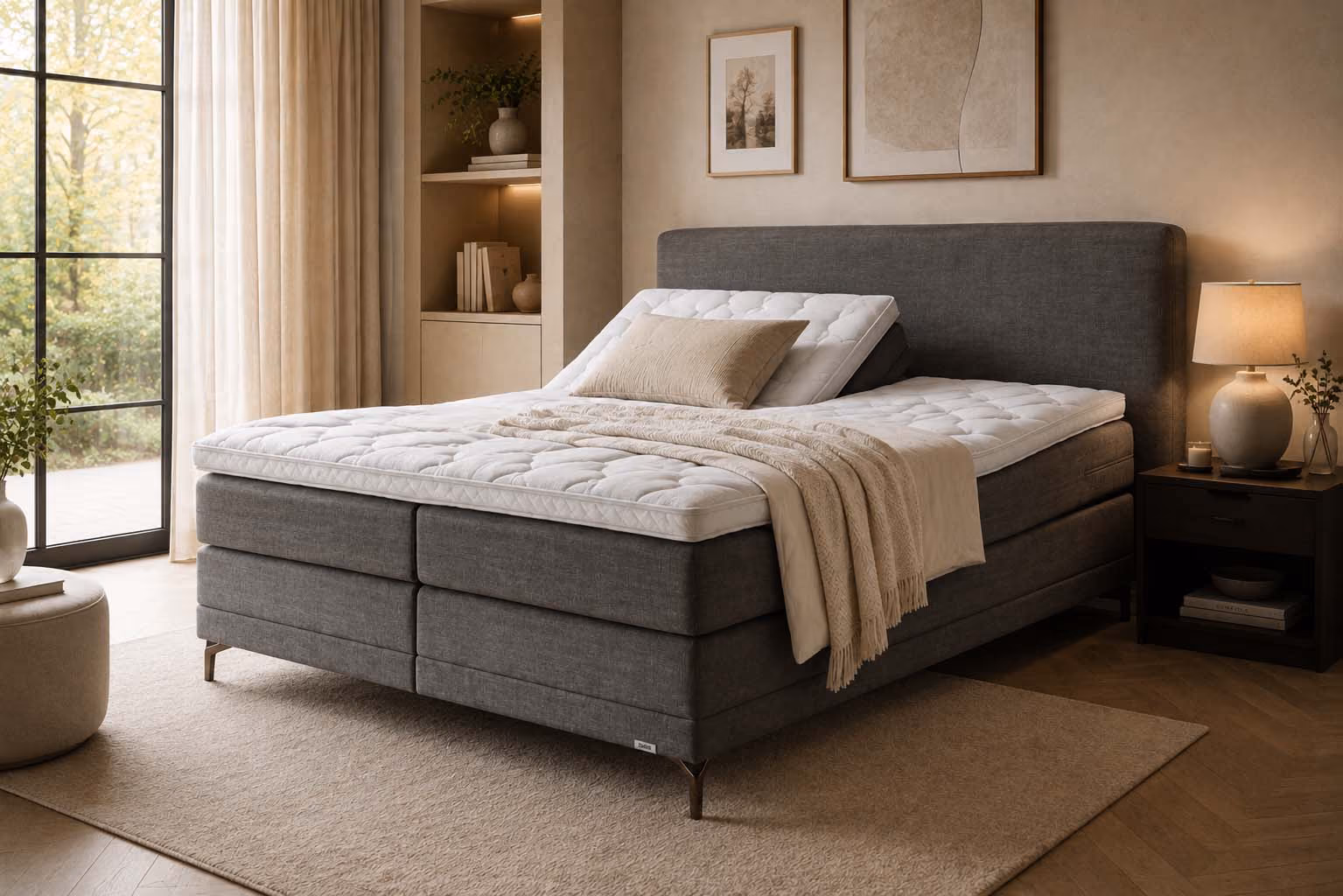 avex fier boxspring in moderne slaapkamer