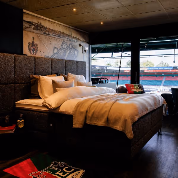 Slaapkamer in Hotel De Goffert met Softline boxspring