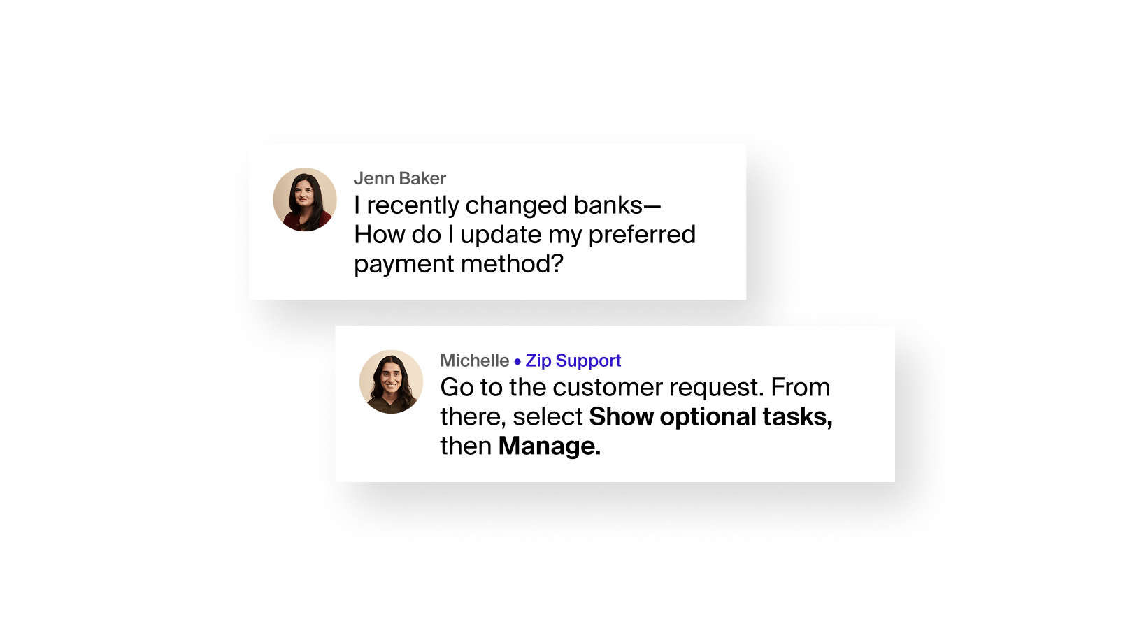 In-app supplier support