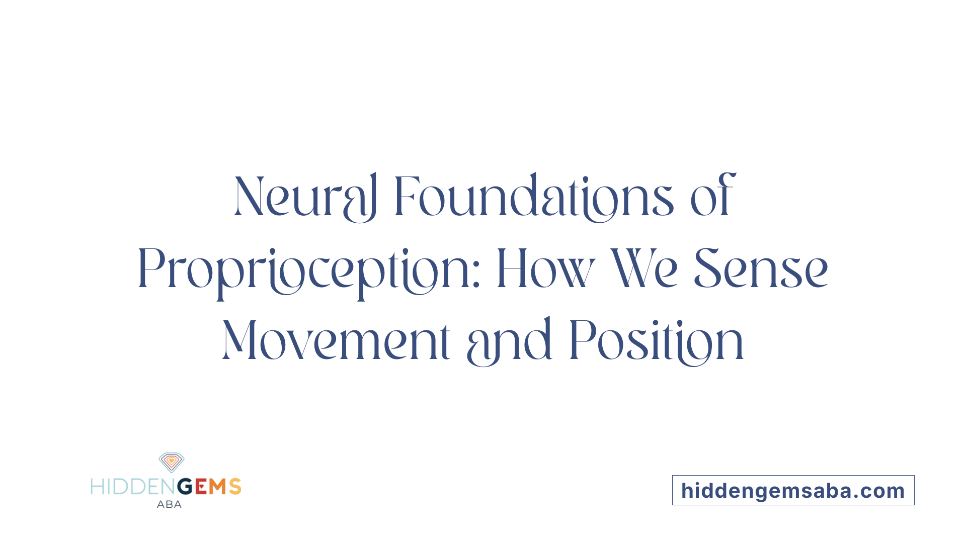 Neural Foundations of Proprioception: How We Sense Movement and Position