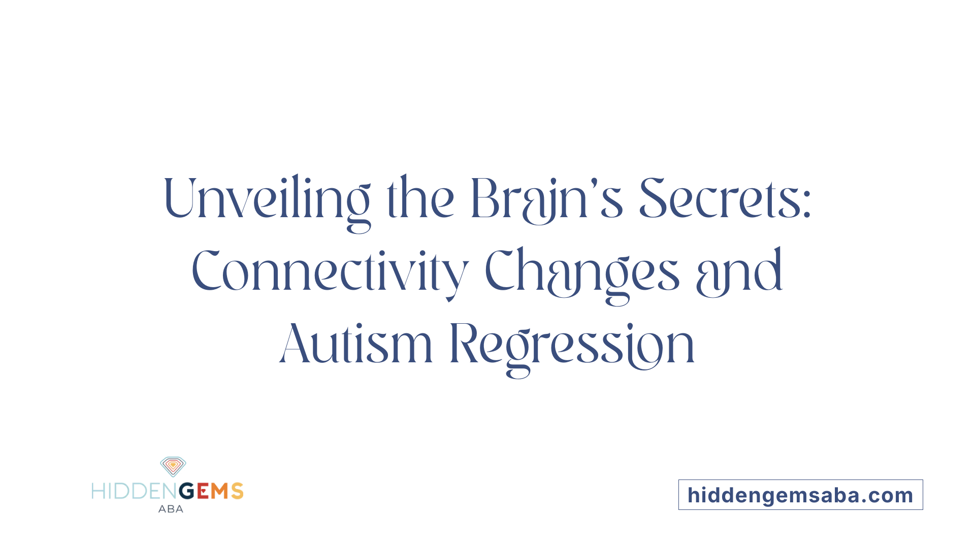 Unveiling the Brain's Secrets: Connectivity Changes and Autism Regression