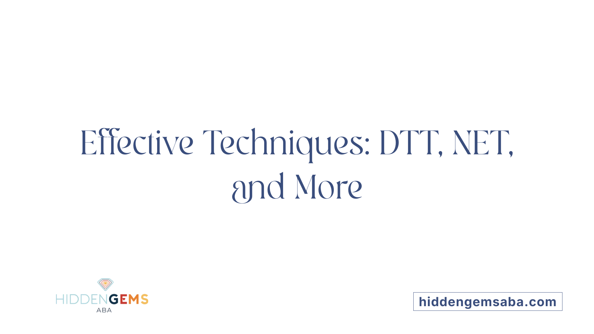 Effective Techniques: DTT, NET, and More
