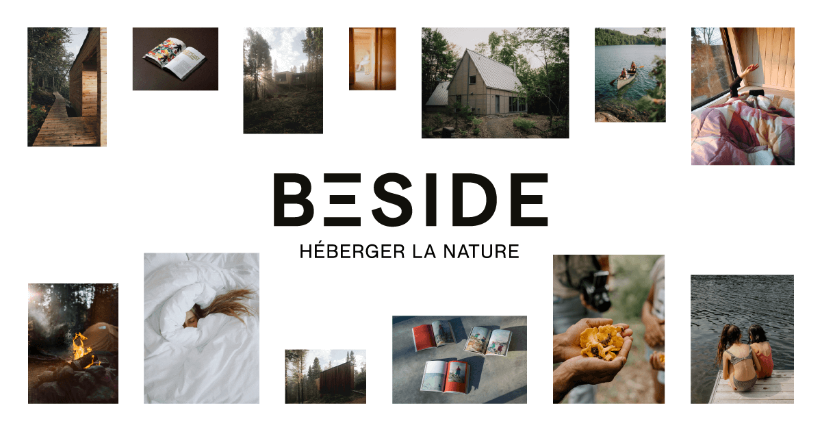 beside
