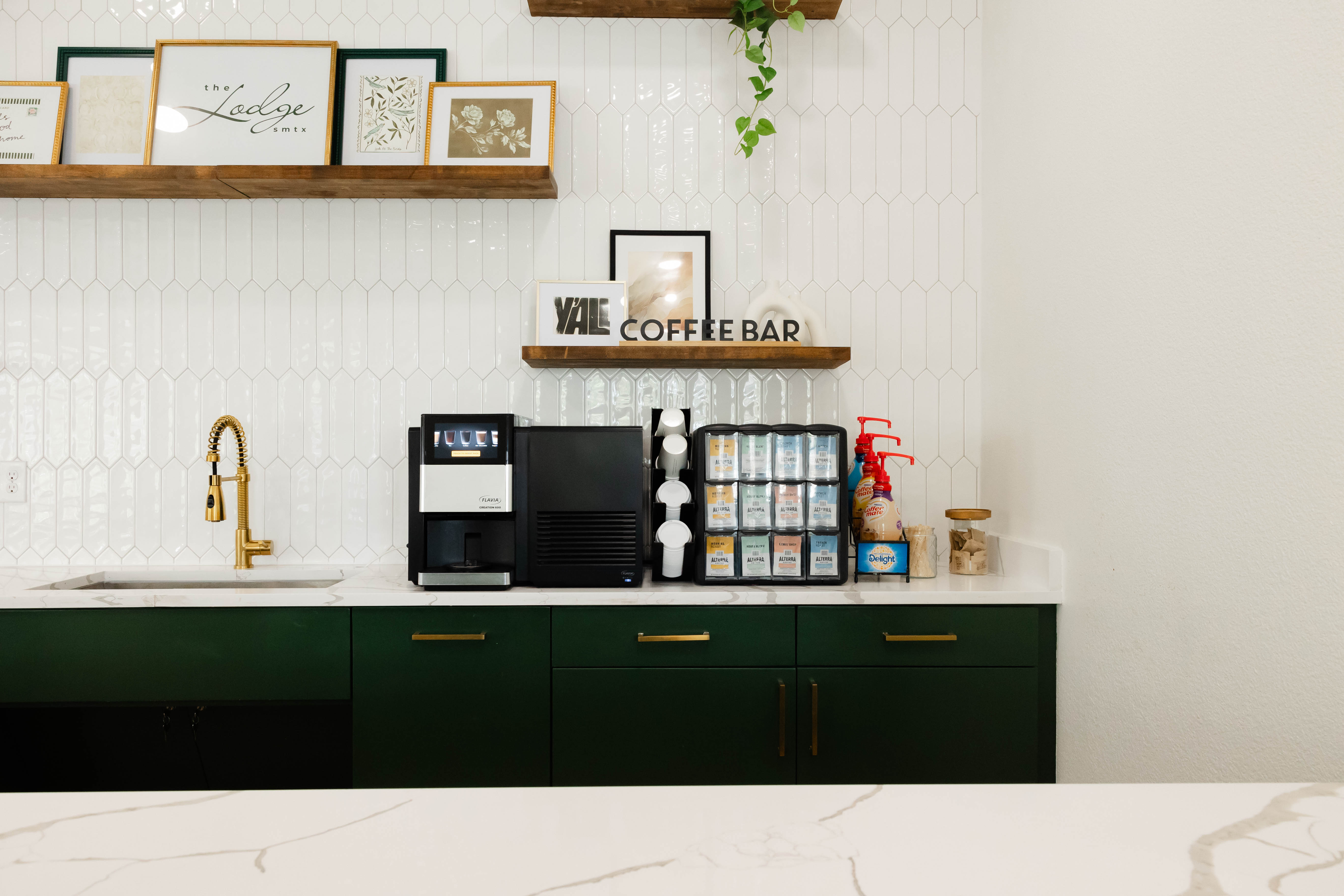 coffee station in clubhouse