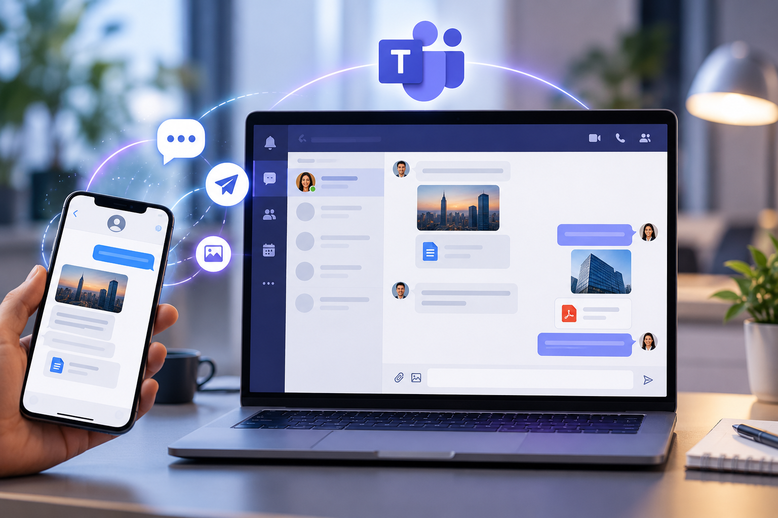 Mobex SMS conversation inside Microsoft Teams