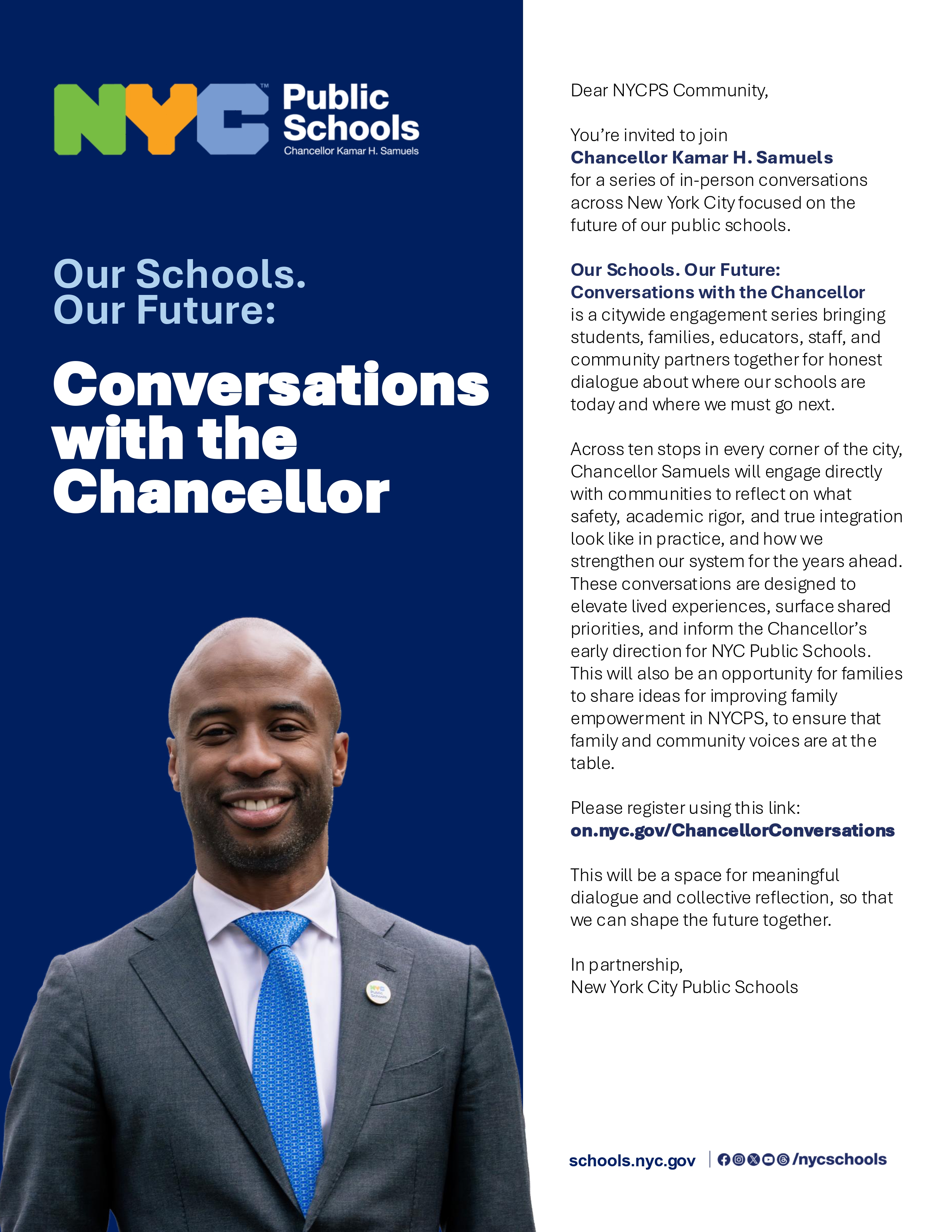 Conversations with the Chancellor flyer