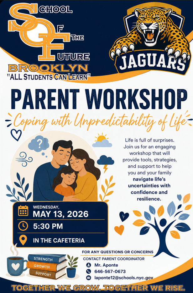 parent workshop, Schools Closed flyer