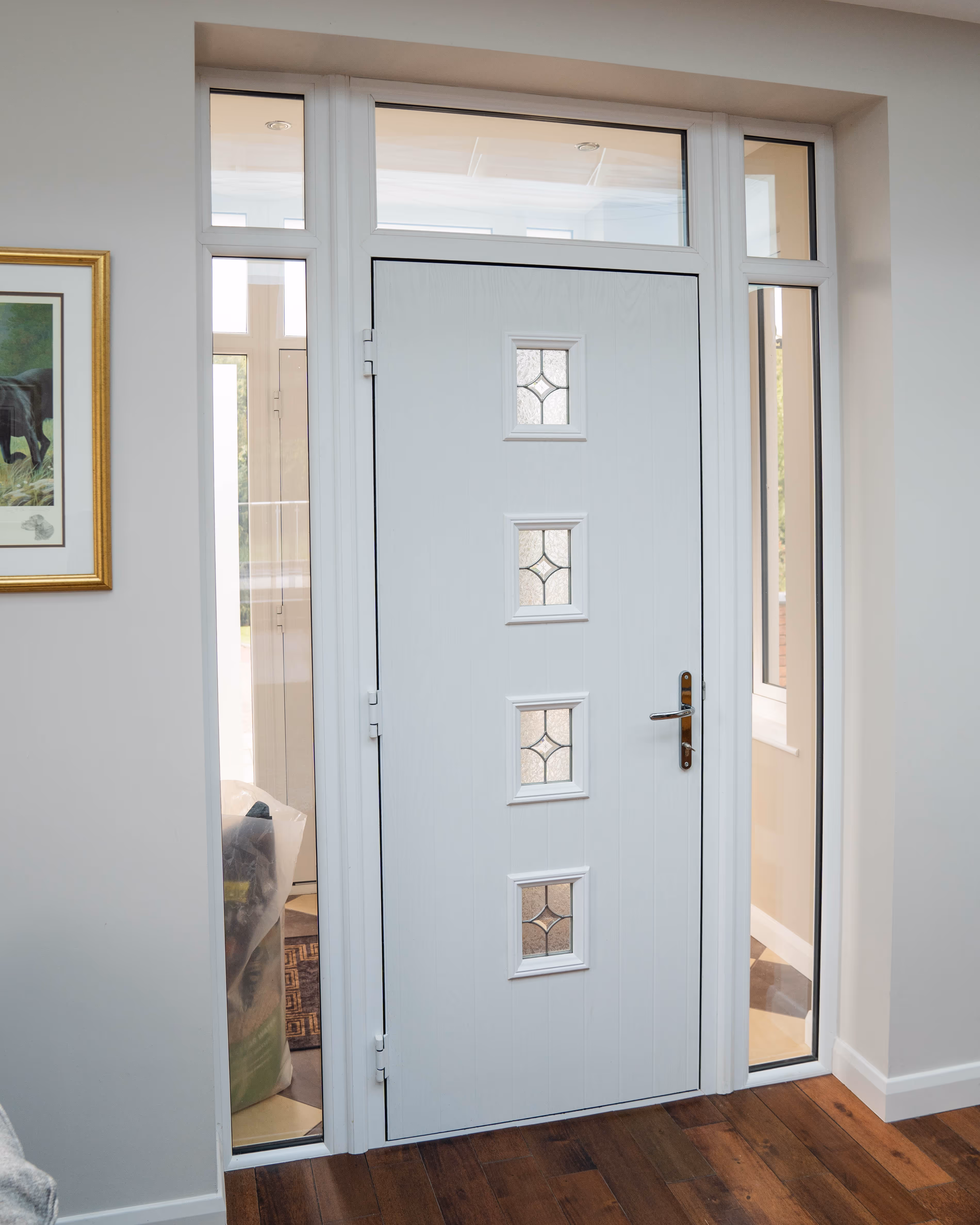 white door viewed from inside the house