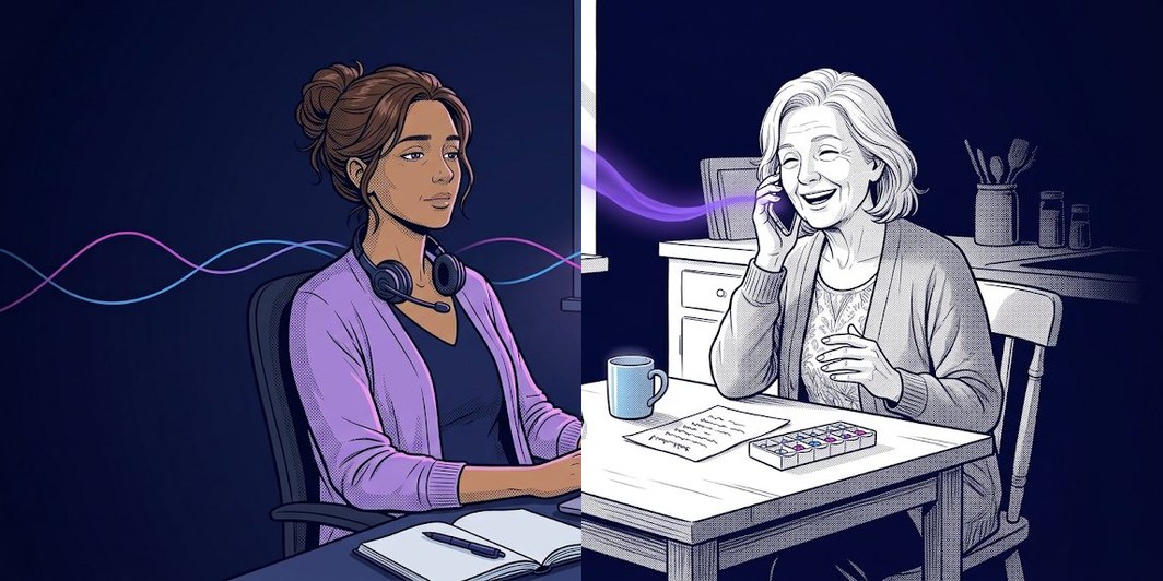 A care manager and a member on a call