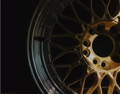 Yellow car rim