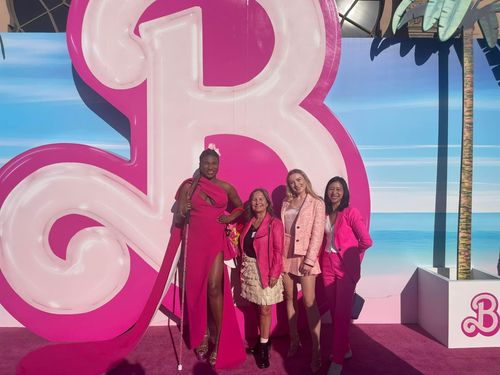Disabled people at the Barbie premiere