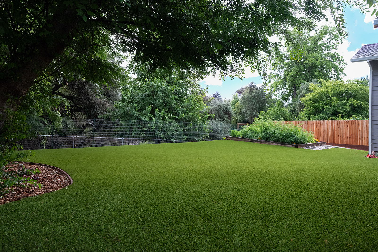 Total Turf artificial turf installation project on Hill Street in Sacramento