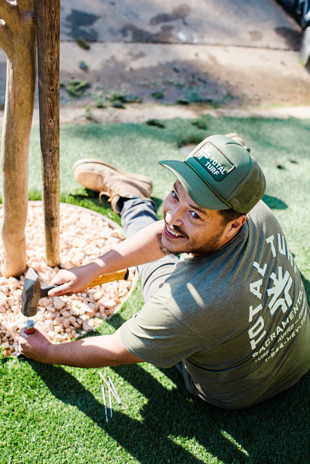 Commercial artificial turf installation Sacramento Total Turf business HOA