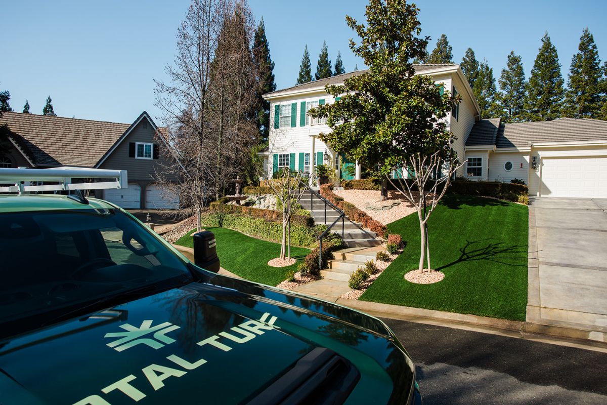 Artificial turf installation by Total Turf in Rocklin, California