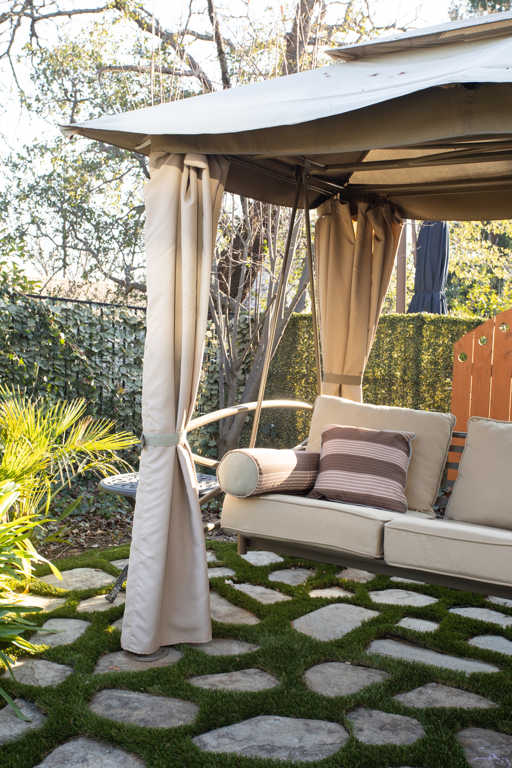 Backyard artificial turf installation by Total Turf in the Sacramento area