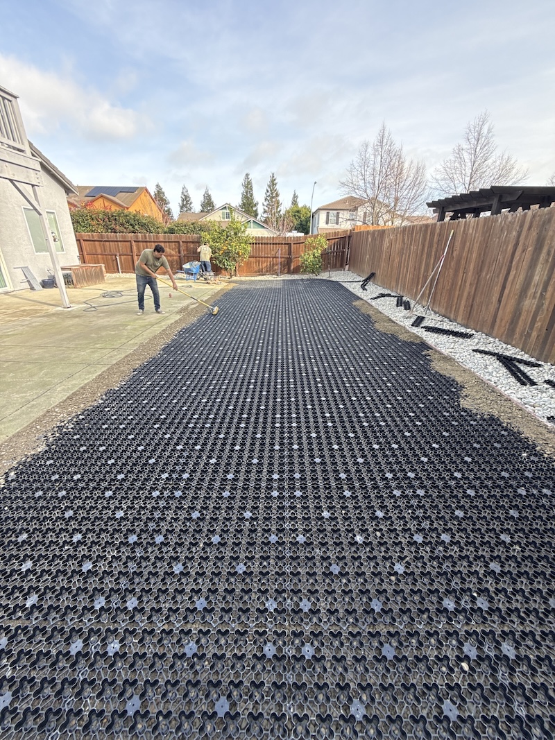 Sacramento area · AirCrate drainage going in under a dog run