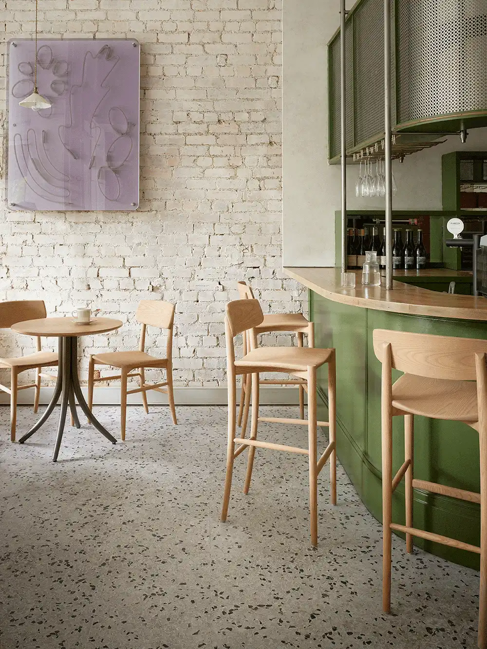 Gunzel seating cozy bar interior