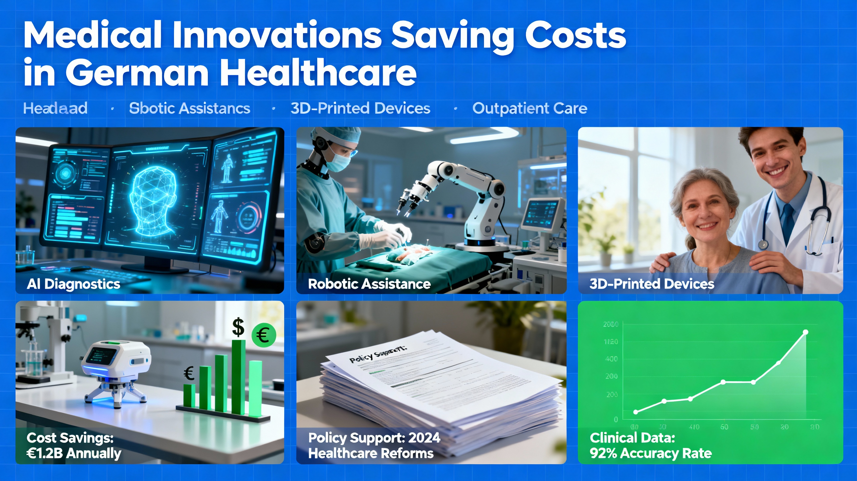 Infografik zu MedTech-Innovationen und Einsparpotenzial im deutschen Gesundheitswesen