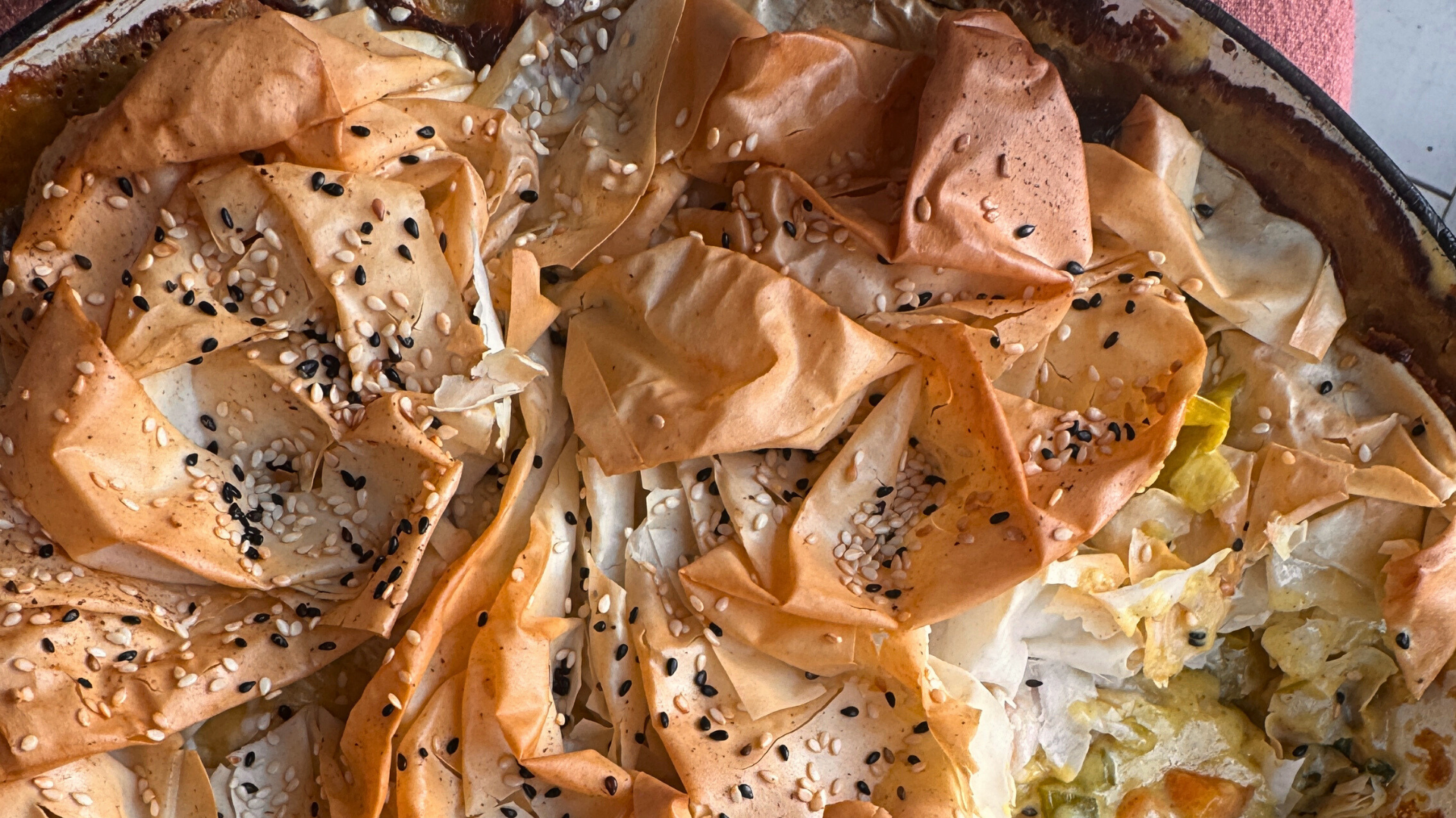 Cheesy Curried Root Vegetable Ruffle Pie