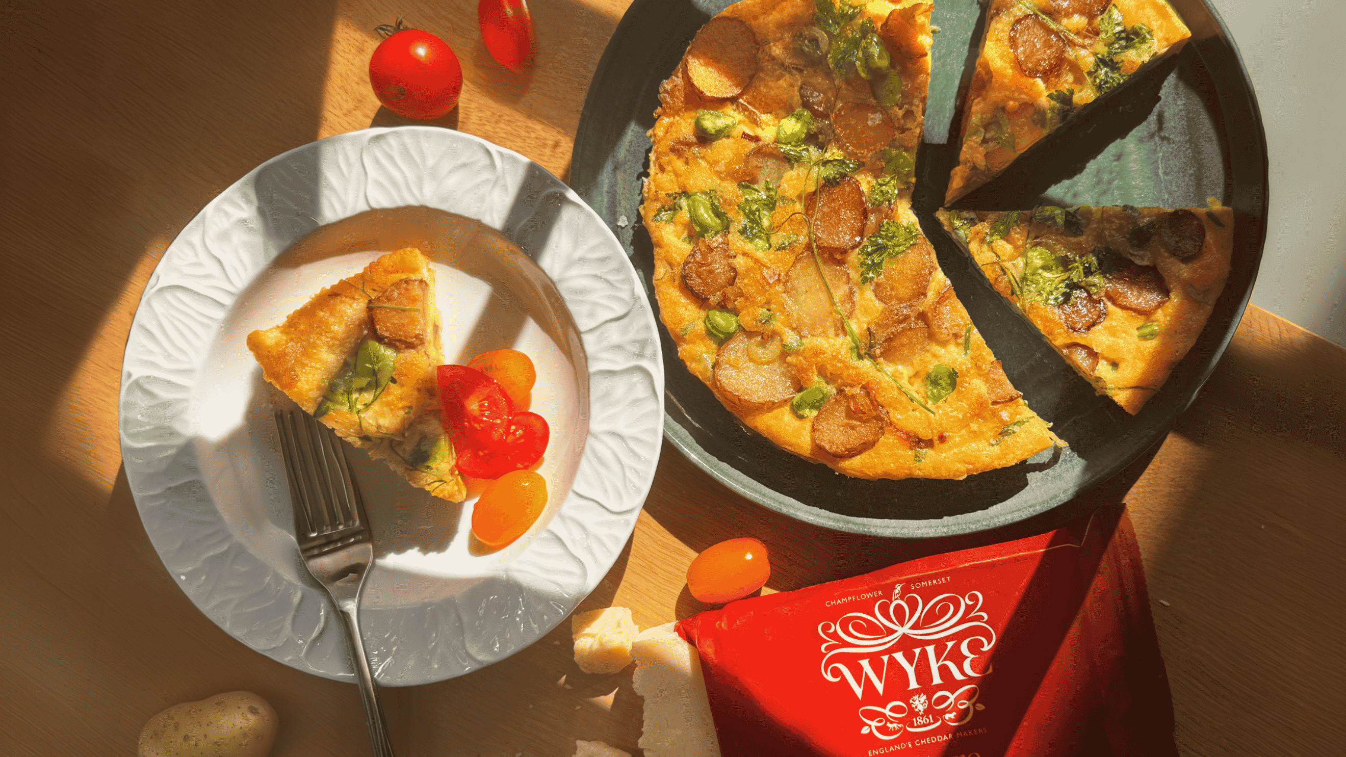 Cheddar, Broad Bean & New Potato Frittata