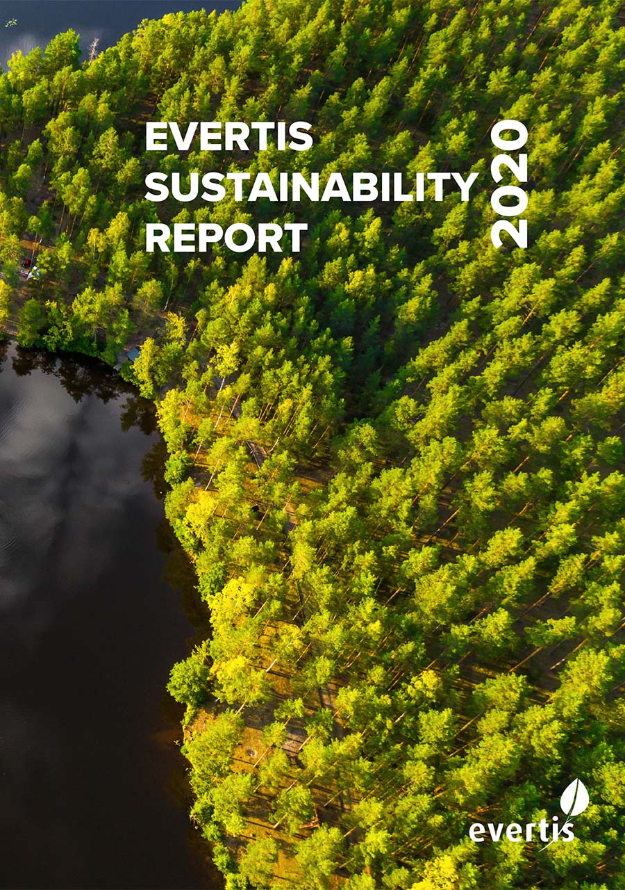 Evertis 2020 Sustainability Report cover.